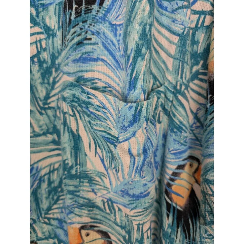 Silk Hawaiian Tropical Toucan Bird Shirt Size 4XB